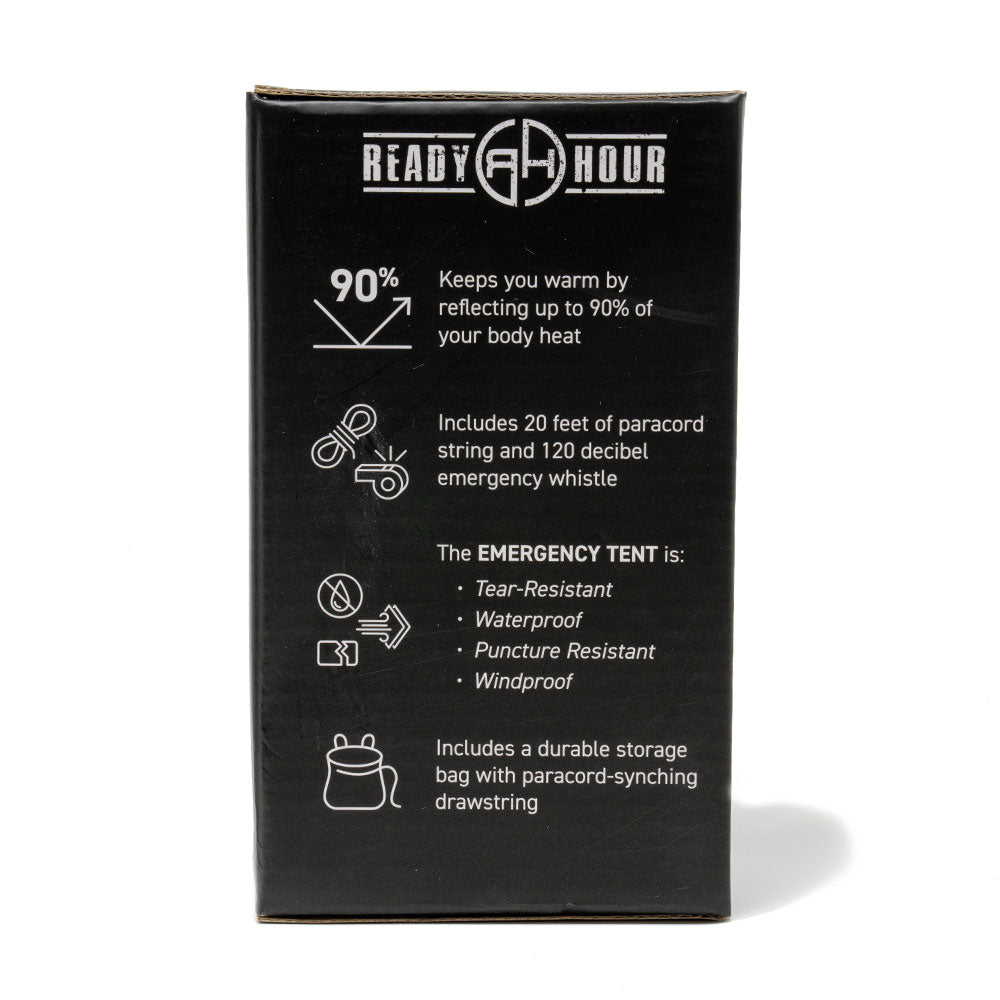 Army Green Nylon Emergency Tent with Survival Whistle by Ready Hour
